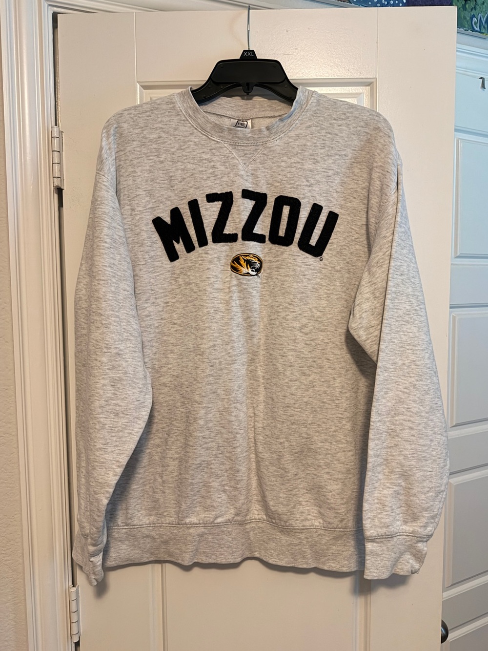 Mizzou Heather Gray Crewneck Sweatshirt Size Large